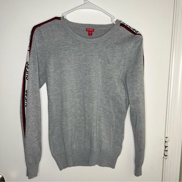 Guess | Gray long sleeve sweater with logo stripe | medium - Picture 5 of 10